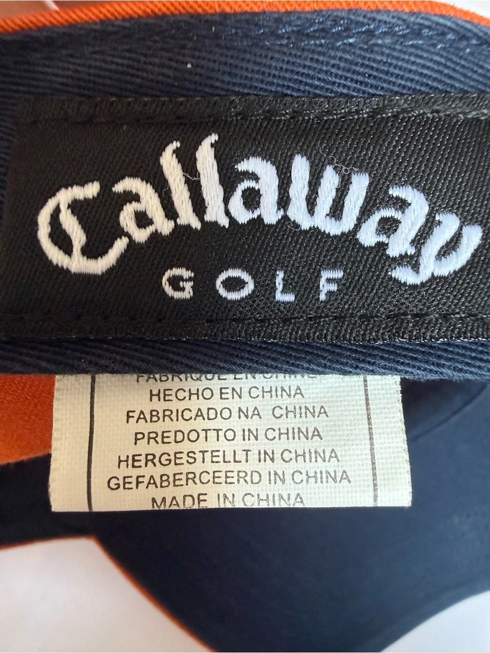 Callaway Orange Embroidered Golf Cap